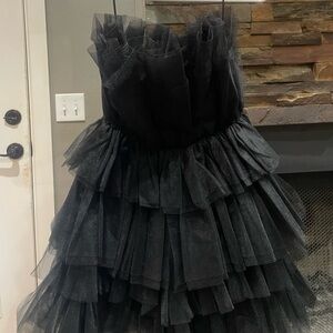 Black tulle dress